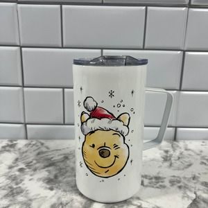 Disney Winnie the Pooh Metal Christmas Travel Mug